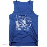 Cute But Feral Funny Raccoon Meme Love Coffee Gift Tank Top thumb 0