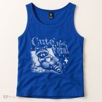 Cute But Feral Funny Raccoon Meme Love Coffee Gift Tank Top thumb 2
