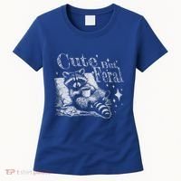 Cute But Feral Funny Raccoon Meme Love Coffee Gift Women's T-Shirt thumb 0