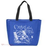 Cute But Feral Funny Raccoon Meme Love Coffee Gift Tote Bag thumb 0