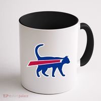 Cat Bills Funny Football Fan Coffee Mug thumb 1