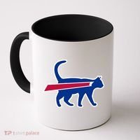 Cat Bills Funny Football Fan Coffee Mug thumb 0