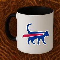 Cat Bills Funny Football Fan Coffee Mug thumb 2