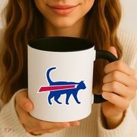 Cat Bills Funny Football Fan Coffee Mug thumb 3