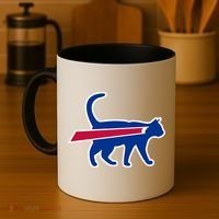 Cat Bills Funny Football Fan Coffee Mug thumb 4