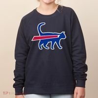Cat Bills Funny Football Fan Women's Sweatshirt thumb 0