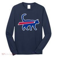 Cat Bills Funny Football Fan Long Sleeve Shirt thumb 0