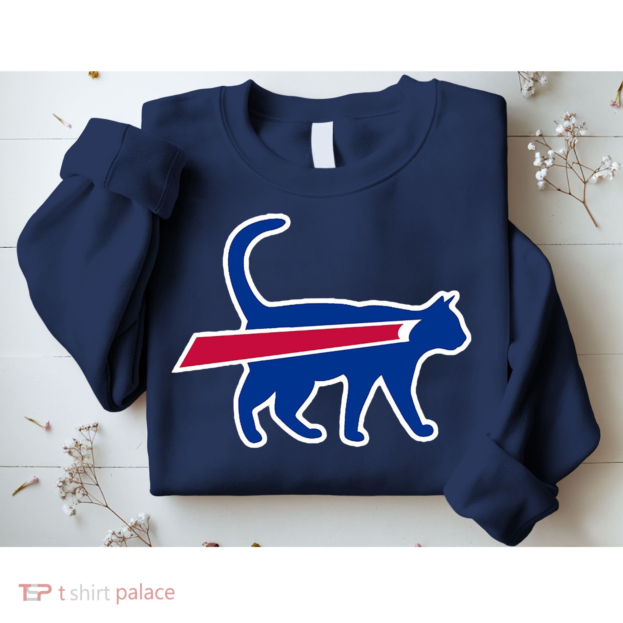 Cat Bills Funny Football Fan Sweatshirt