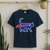 Cat Bills Funny Football Fan T-Shirt thumb 2