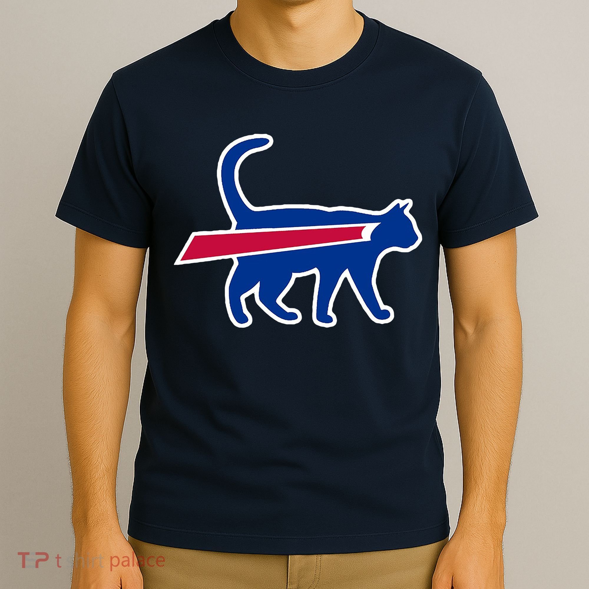 Cat Bills Funny Football Fan T-Shirt