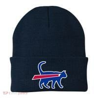 Cat Bills Funny Football Fan Beanie thumb 0
