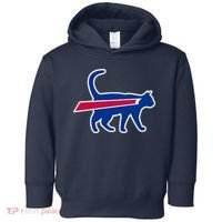 Cat Bills Funny Football Fan Toddler Hoodie thumb 0