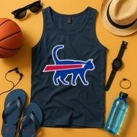 Cat Bills Funny Football Fan Tank Top thumb 4