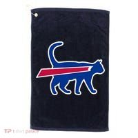 Cat Bills Funny Football Fan Golf Towel thumb 0