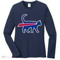 Cat Bills Funny Football Fan Women's Long Sleeve Shirt thumb 0