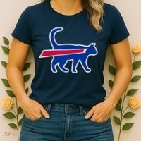 Cat Bills Funny Football Fan Women's T-Shirt thumb 2