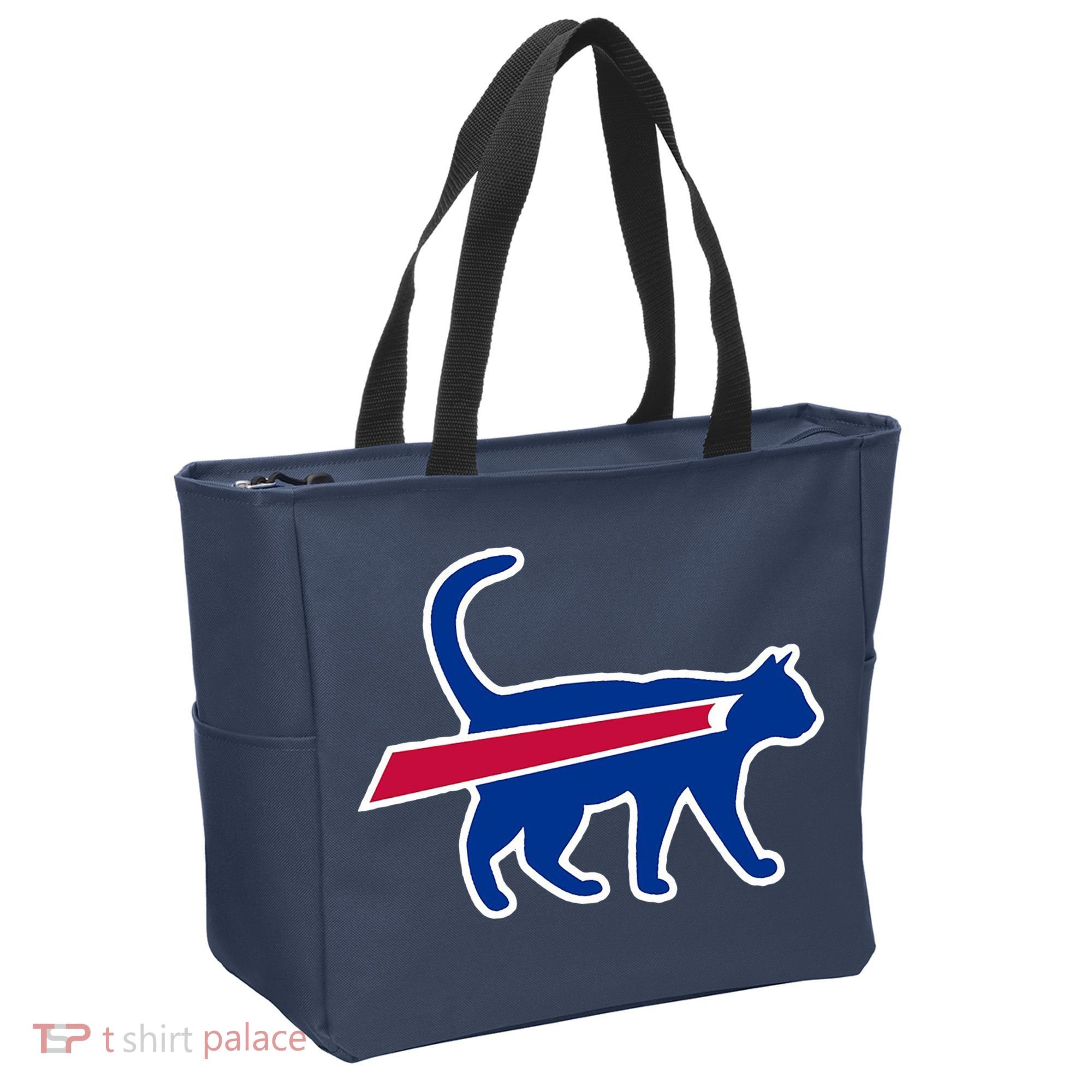 Cat Bills Funny Football Fan Tote Bag