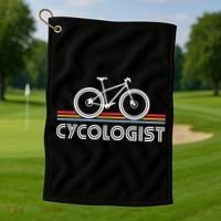 Cycologist Bicycle Funny Cycling Cycologist Golf Towel thumb 1