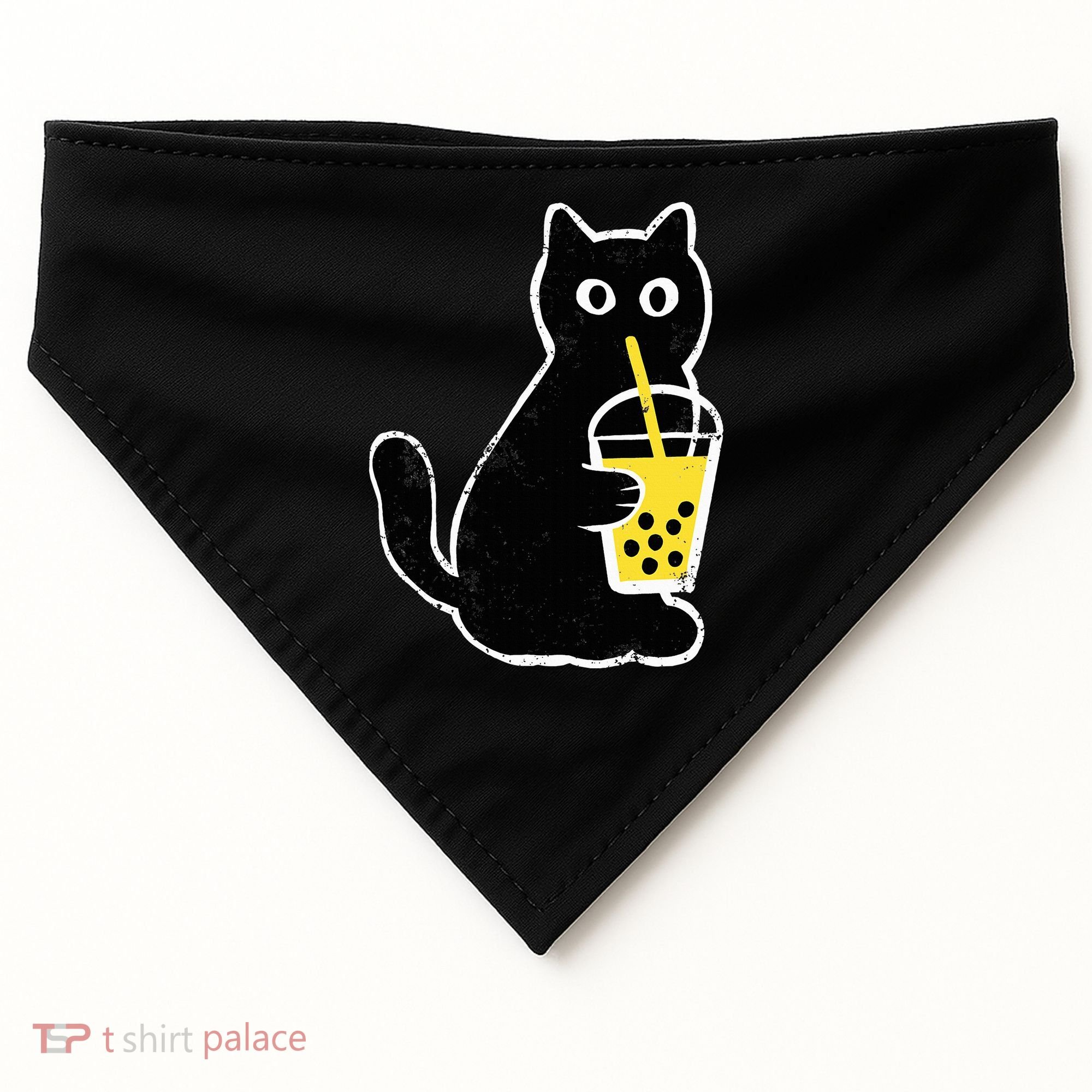 Cat Boba Funny Anime Japanese USA-Made Doggie Bandana