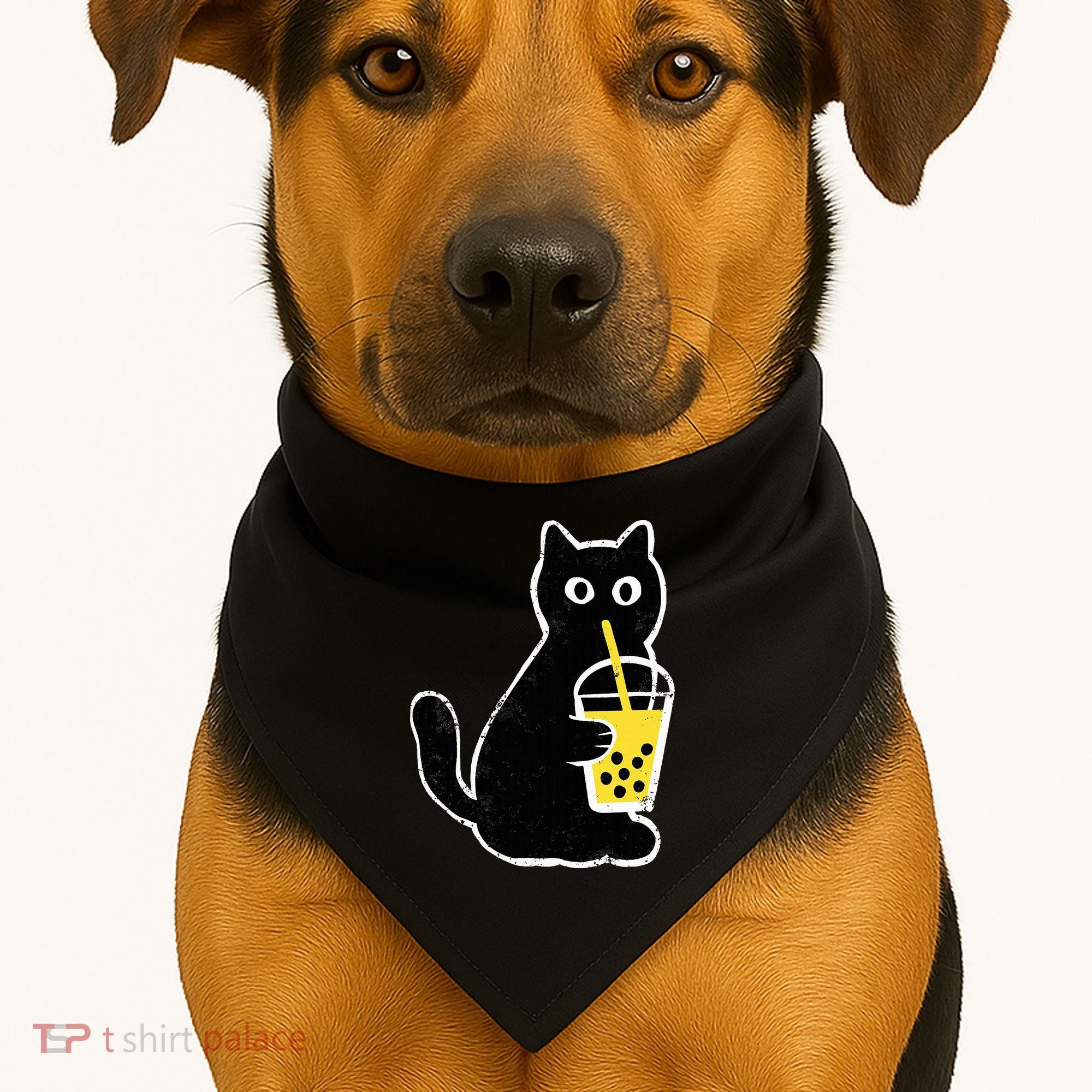 Cat Boba Funny Anime Japanese USA-Made Doggie Bandana