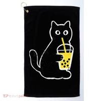 Cat Boba Funny Anime Japanese Golf Towel thumb 0
