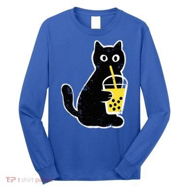 Cat Boba Funny Anime Japanese Long Sleeve Shirt