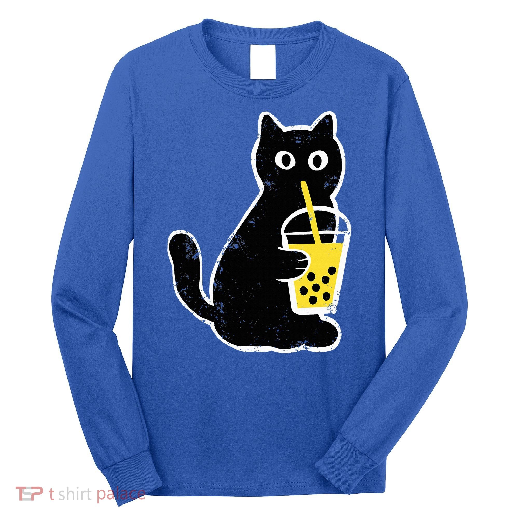 Cat Boba Funny Anime Japanese Long Sleeve Shirt