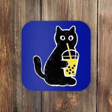 Cat Boba Funny Anime Japanese Coaster