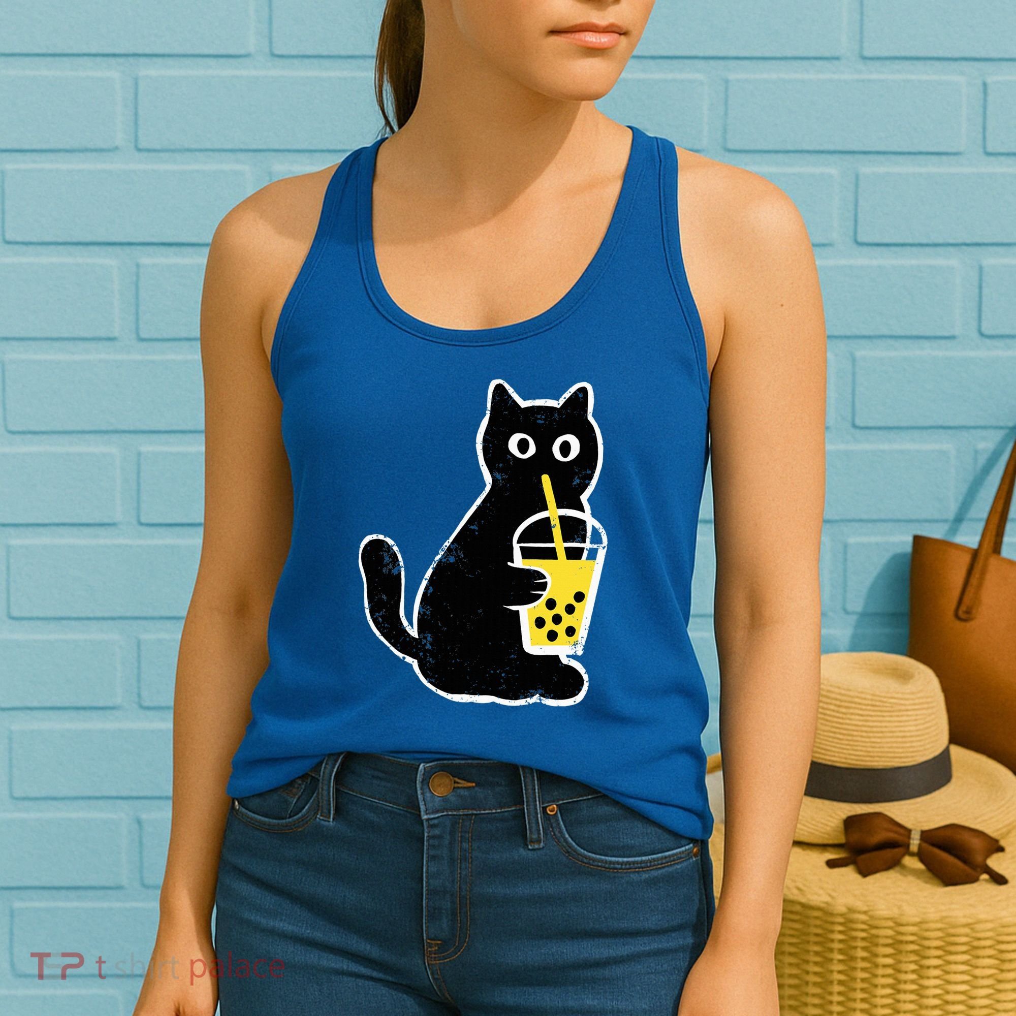 Cat Boba Funny Anime Japanese Women's Tank Top