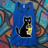 Cat Boba Funny Anime Japanese Women's Tank Top thumb 3