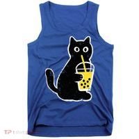 Cat Boba Funny Anime Japanese Tank Top thumb 0