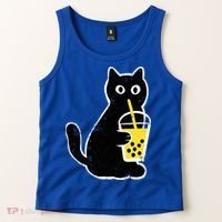Cat Boba Funny Anime Japanese Tank Top thumb 2
