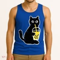 Cat Boba Funny Anime Japanese Tank Top thumb 3