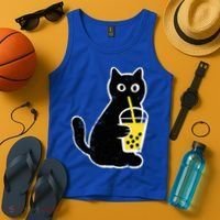 Cat Boba Funny Anime Japanese Tank Top thumb 4