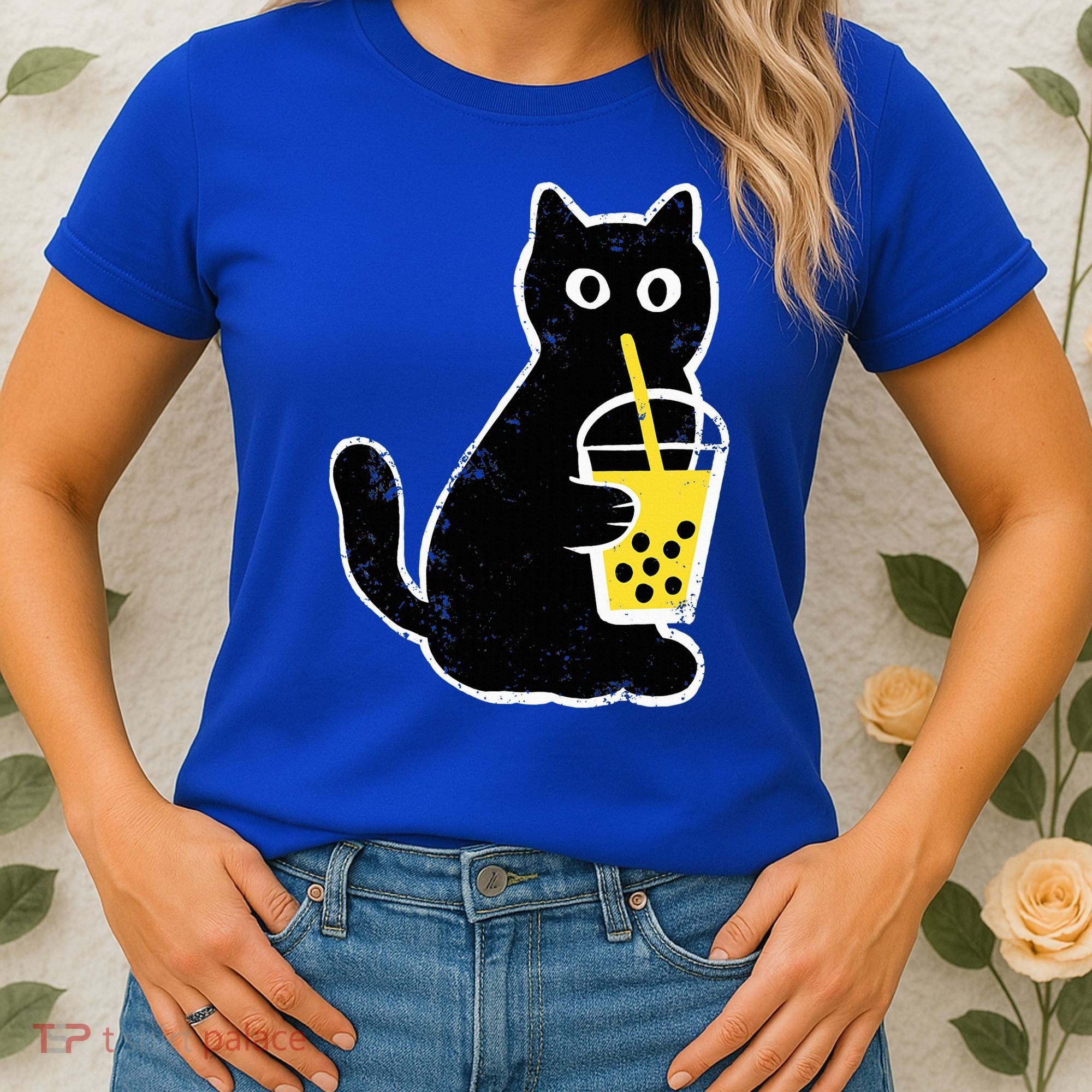 Cat Boba Funny Anime Japanese Women's T-Shirt