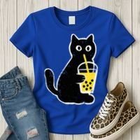 Cat Boba Funny Anime Japanese Women's T-Shirt thumb 3