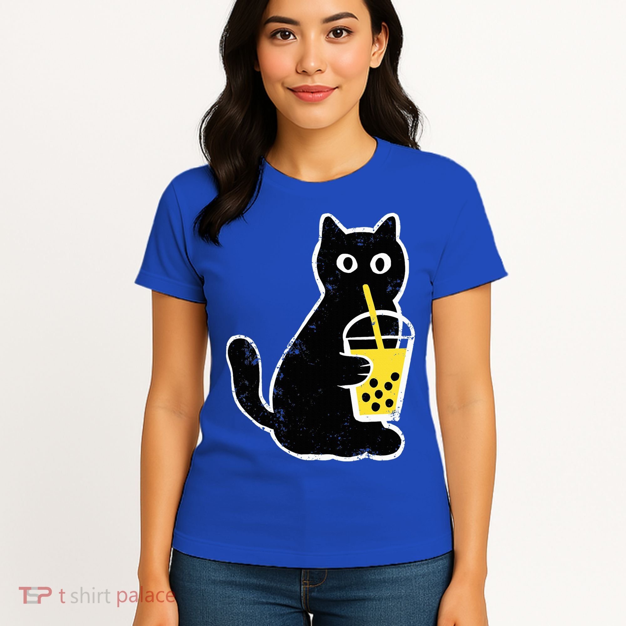 Cat Boba Funny Anime Japanese Women's T-Shirt