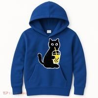 Cat Boba Funny Anime Japanese Kids Hoodie thumb 0