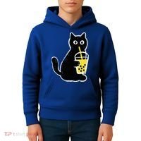 Cat Boba Funny Anime Japanese Kids Hoodie thumb 4