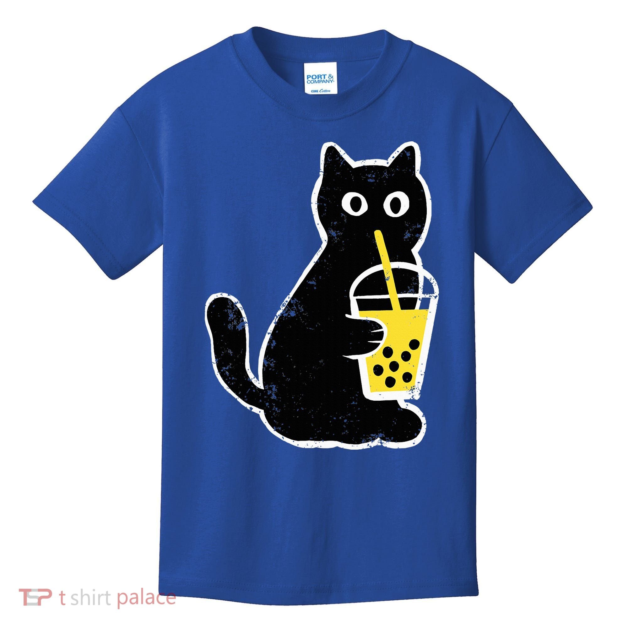 Cat Boba Funny Anime Japanese Kids T-Shirt