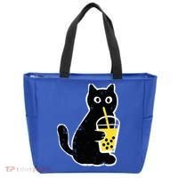 Cat Boba Funny Anime Japanese Tote Bag thumb 0