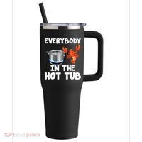 Crawfish Boil Funny Crayfish Everybody In The Hot Tub 40oz Vacuum Insulated Stainless Steel Travel Tumbler thumb 0