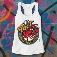 Crawfish Boil Funny Suck Itself Bayou Cajun Seafood Festival Women's Tank Top thumb 3
