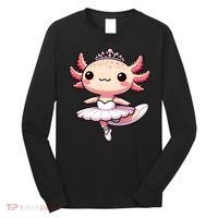 Cute Ballerina Funny Ballet Cute Axolotl Funny Dance Long Sleeve Shirt thumb 0