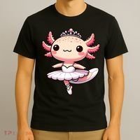Cute Ballerina Funny Ballet Cute Axolotl Funny Dance T-Shirt thumb 3