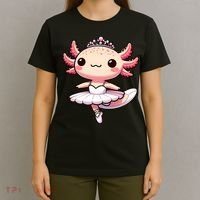 Cute Ballerina Funny Ballet Cute Axolotl Funny Dance T-Shirt thumb 4