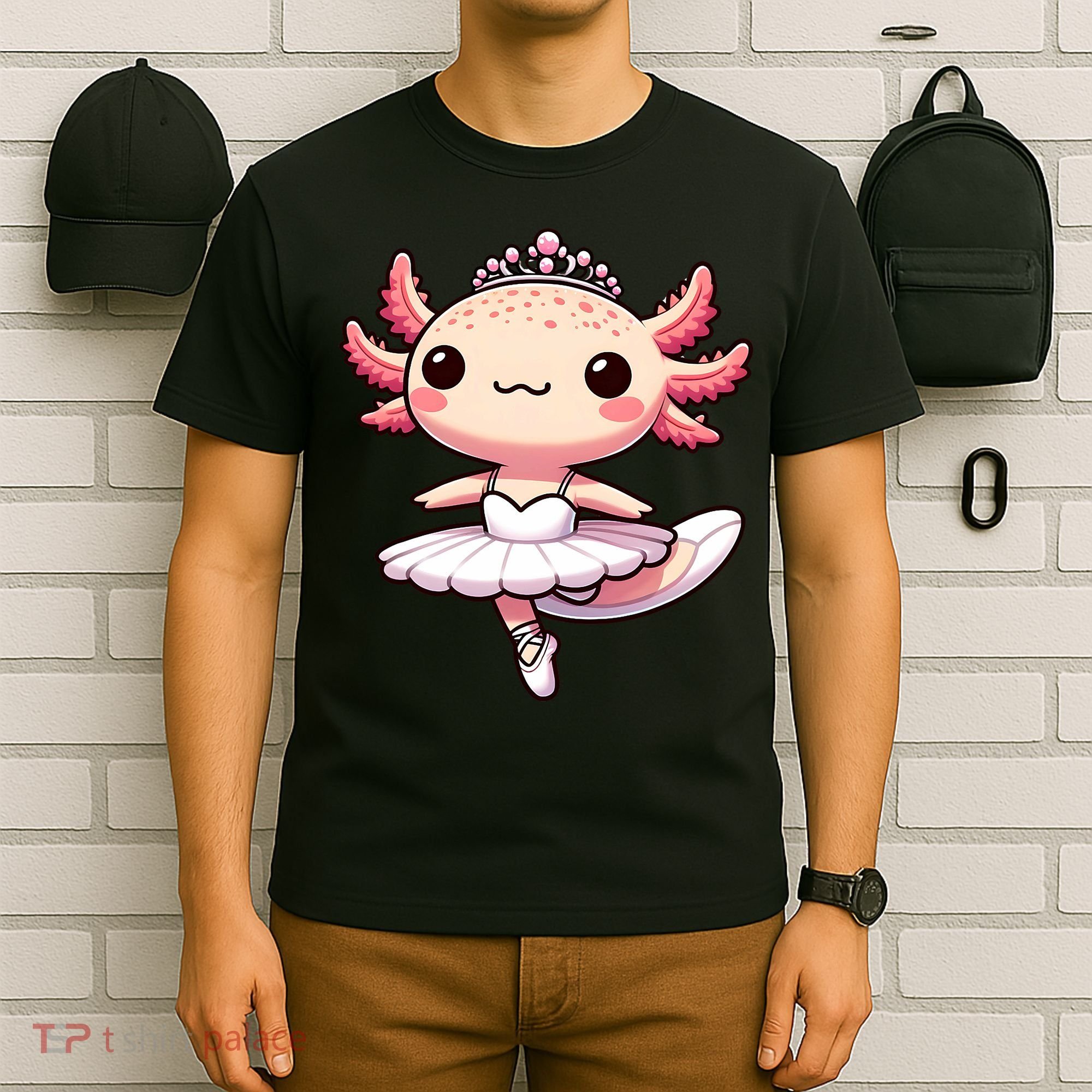 Cute Ballerina Funny Ballet Cute Axolotl Funny Dance T-Shirt
