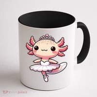 Cute Ballerina Funny Ballet Cute Axolotl Funny Dance Coffee Mug thumb 1