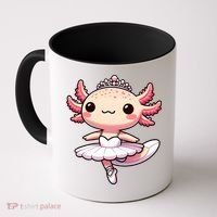 Cute Ballerina Funny Ballet Cute Axolotl Funny Dance Coffee Mug thumb 0
