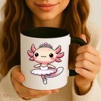 Cute Ballerina Funny Ballet Cute Axolotl Funny Dance Coffee Mug thumb 3